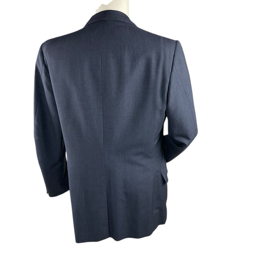 Norton & Sons Savile Row London BESPOKE Blazer 40R Navy Blue 2 BF Single Vent - Picture 2 of 14